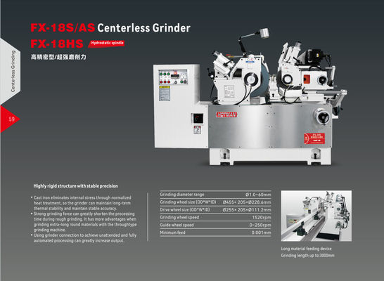 نظام CNC Siemens 828D آلة طحن بدون مركز مع نظام دوائر فوجي اليابانية وطاقة محرك عجلة الطحن 2-15KW